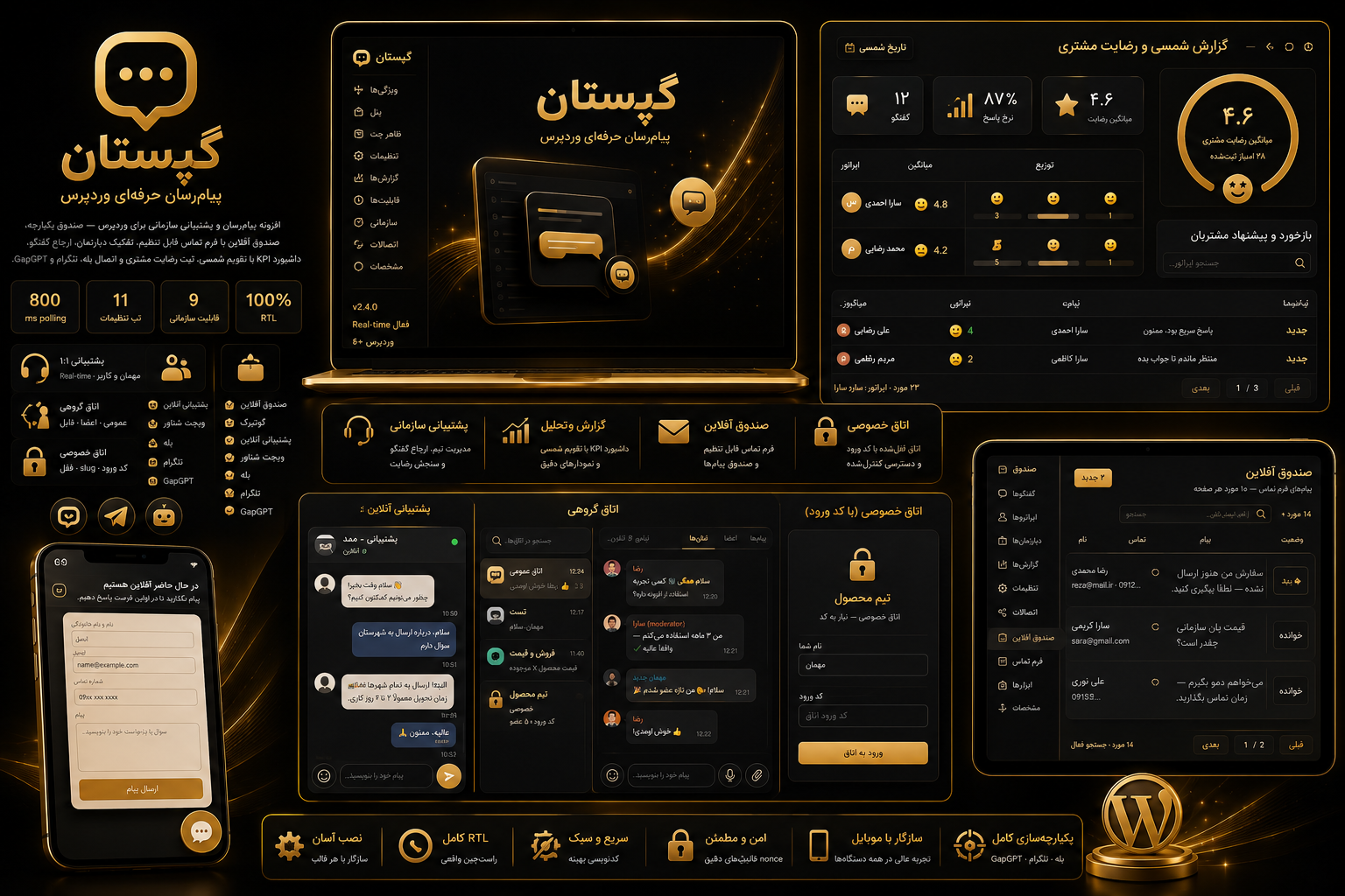 گپستان — پیام‌رسان وردپرس